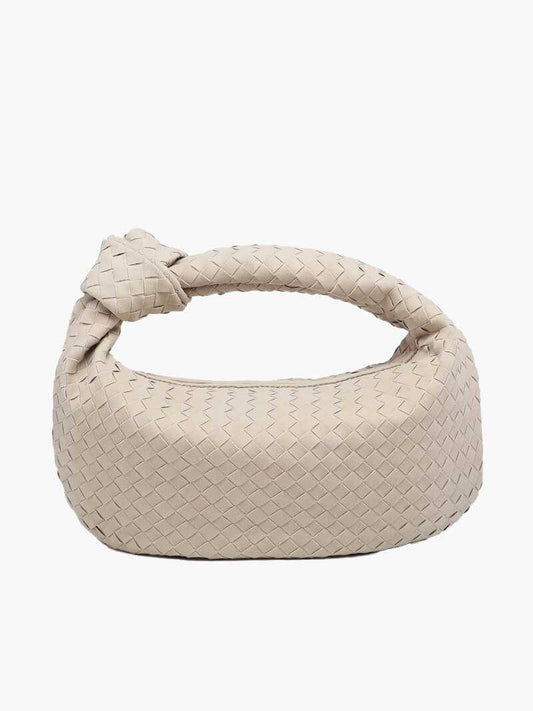 Tessera Woven Suede Shoulder Bag